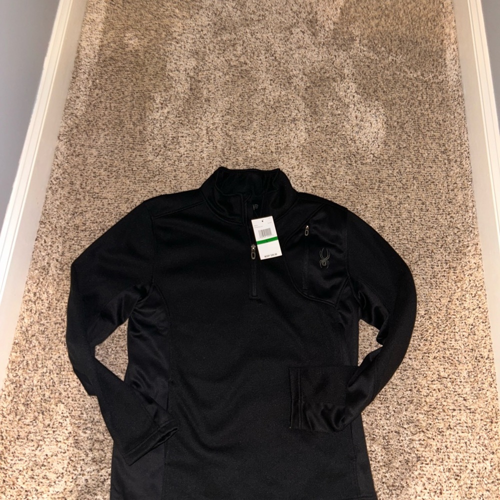 Black Quarter-Zip Pullover